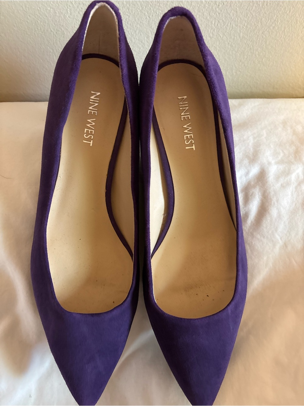 Nine West Deep Purple Suede Pointed Toe Pumps